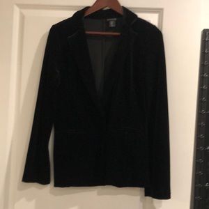 Black velvet blazer
